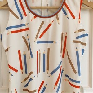 Vintage dress with pencil pattern